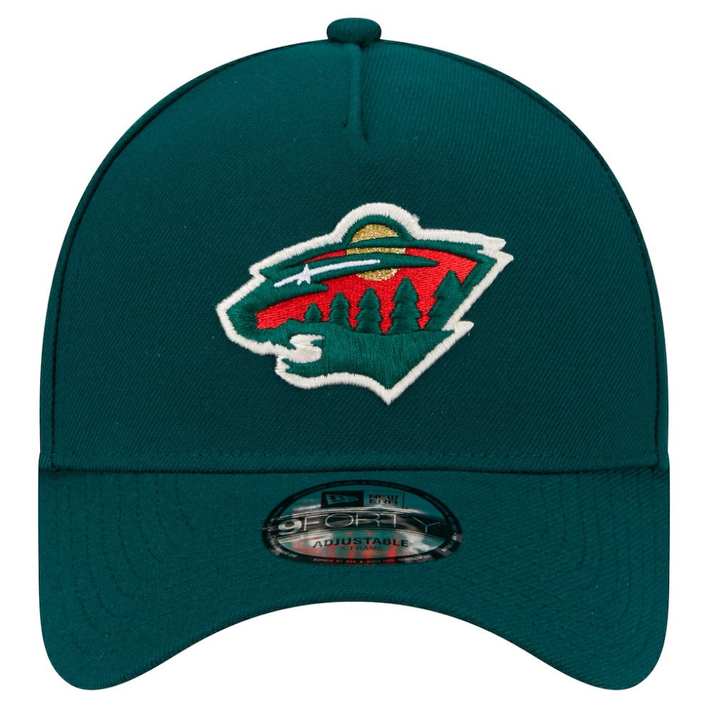 Minnesota Wild New Era Core A-Frame 9FORTY Adjustable Hat - Green - NHL 202165720