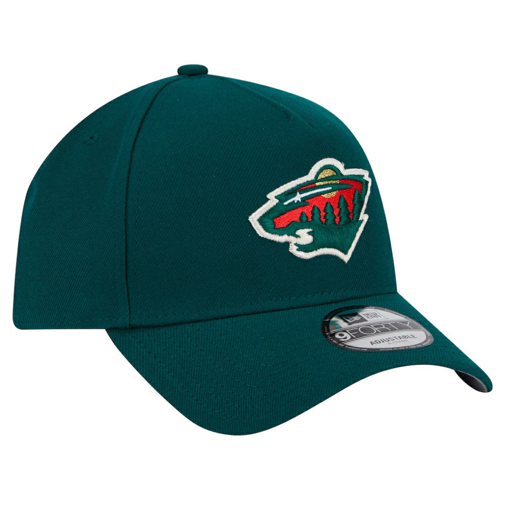 Minnesota Wild New Era Core A-Frame 9FORTY Adjustable Hat - Green - NHL 202165720