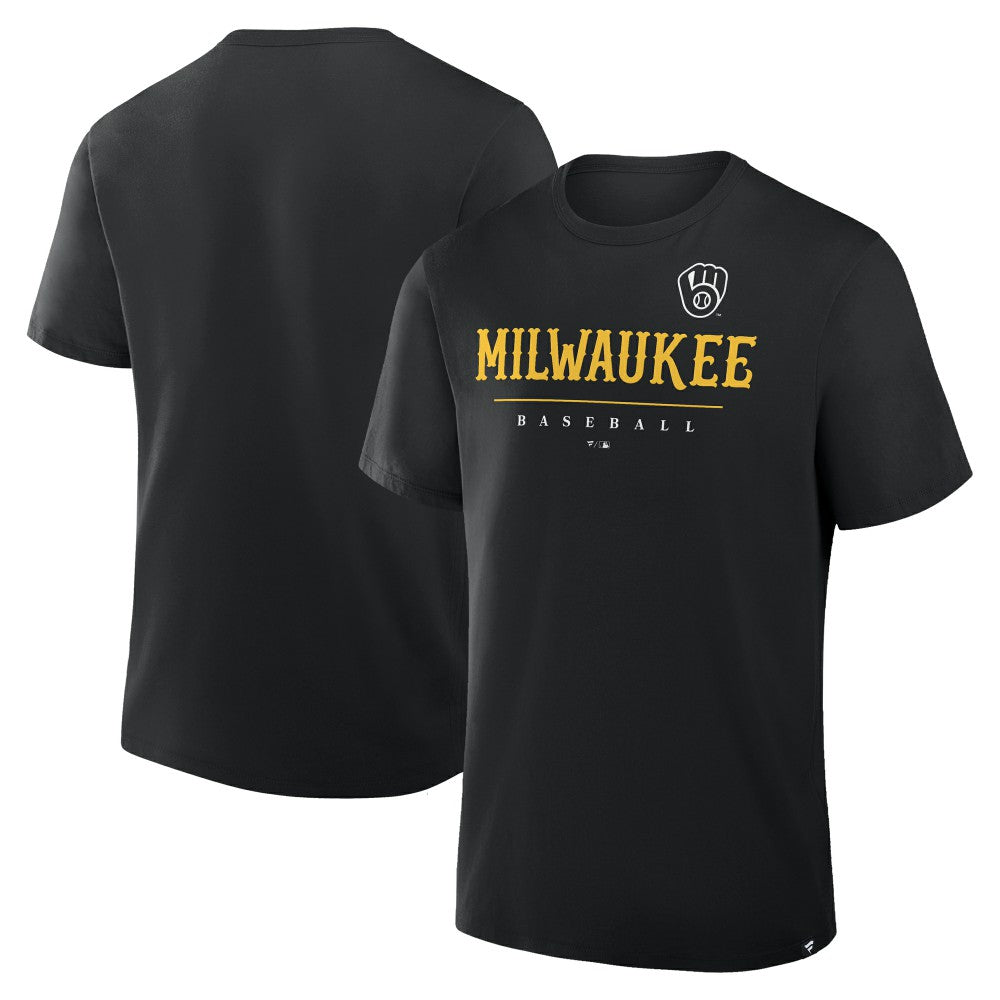 Milwaukee Brewers Fanatics Color Pop Legacy Clubhouse T-Shirt - Black - Fanatics Discount