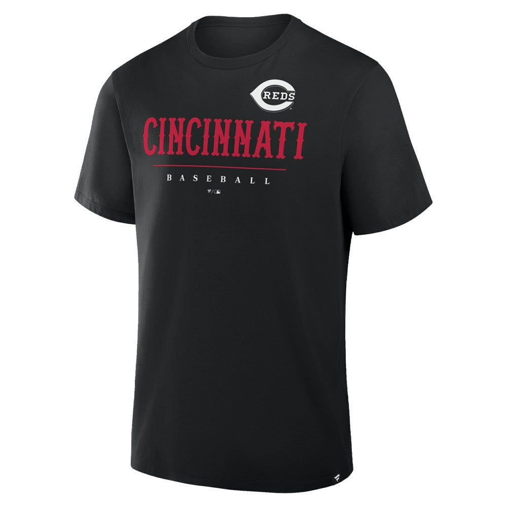Cincinnati Reds Fanatics Color Pop Legacy Clubhouse T-Shirt - Black - Fanatics on Sale