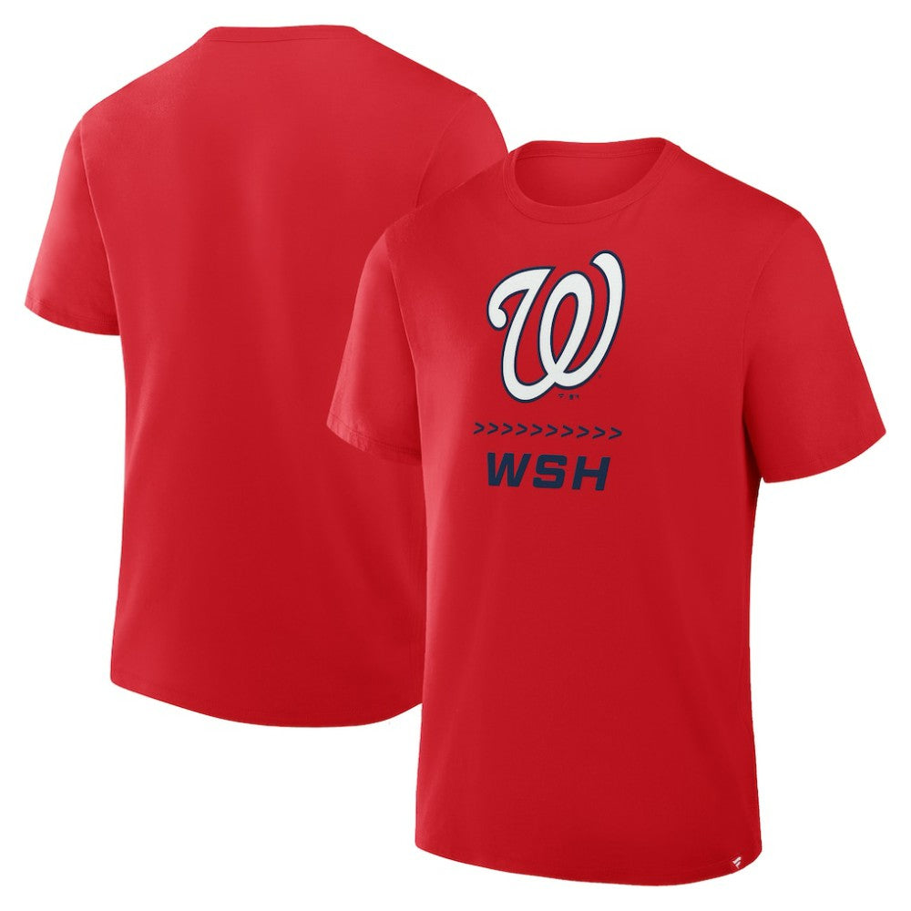 Washington Nationals Fanatics Clubhouse Legacy Side Swipe T-Shirt - Red - Fanatics Lifestyle