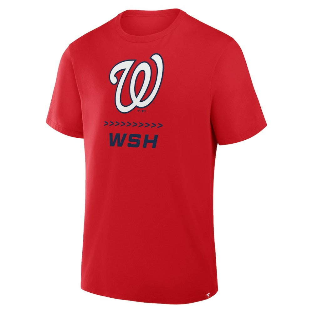 Washington Nationals Fanatics Clubhouse Legacy Side Swipe T-Shirt - Red - Fanatics Lifestyle