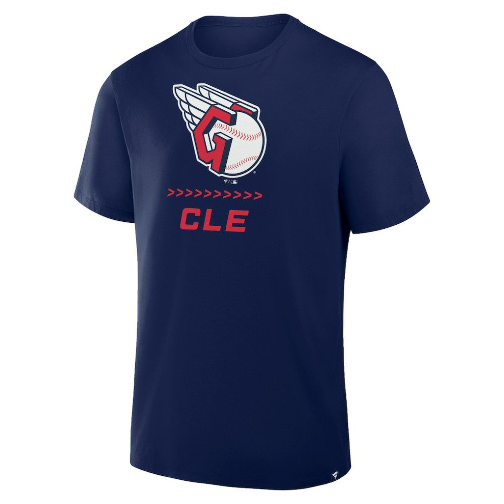 Cleveland Guardians Fanatics Clubhouse Legacy Side Swipe T-Shirt - Navy - Fanatics Lifestyle