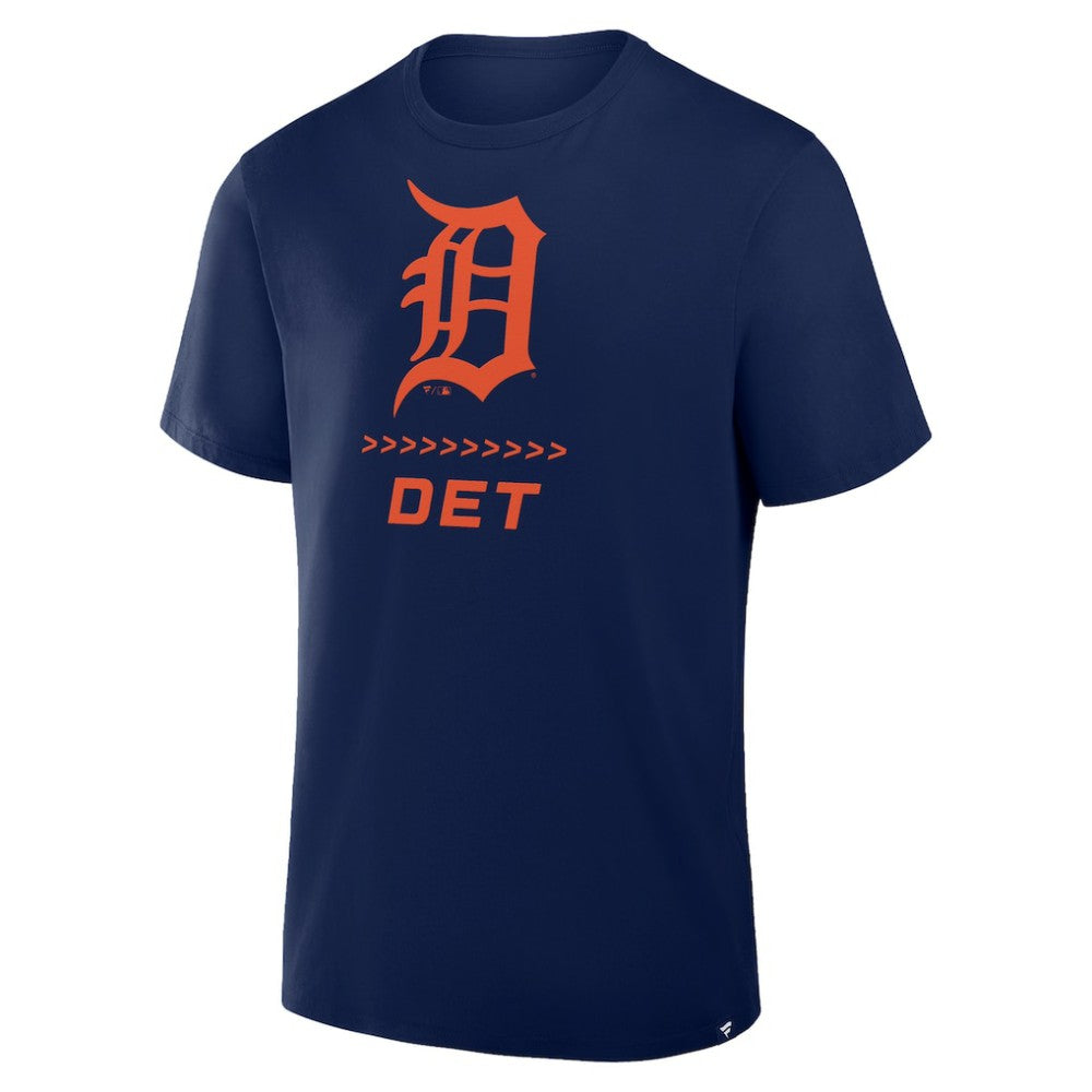 Detroit Tigers Fanatics Clubhouse Legacy Side Swipe T-Shirt - Navy - Fanatics Sale