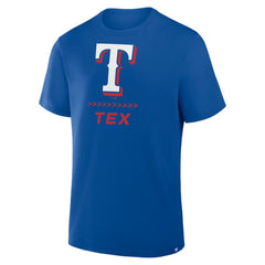 Texas Rangers Fanatics Clubhouse Legacy Side Swipe T-Shirt - Royal - Fanatics Sale