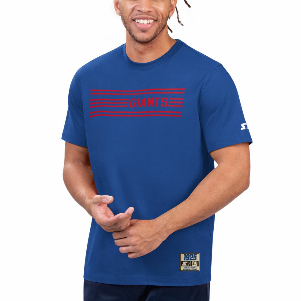 New York Giants Starter 100th Season T-Shirt Royal
