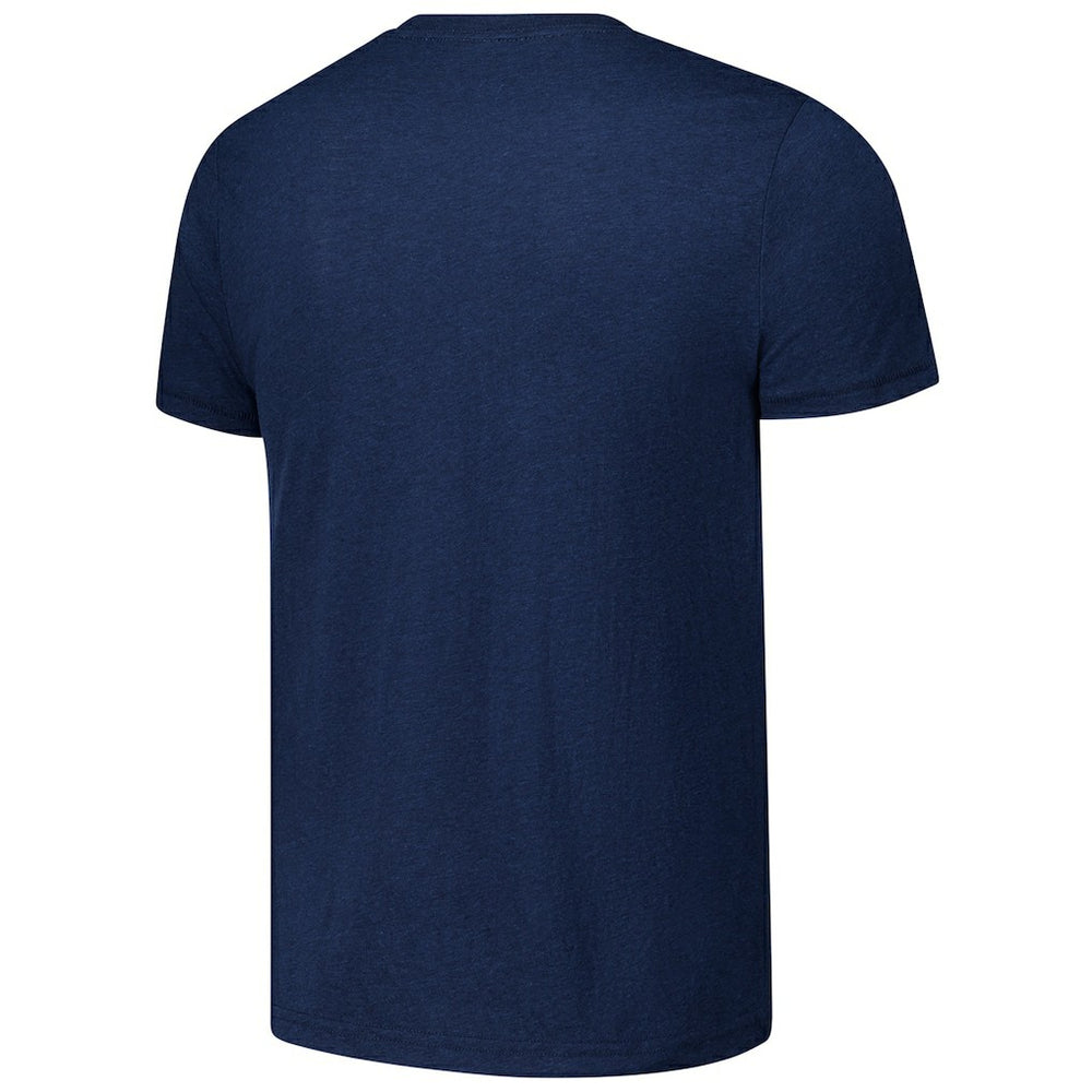 Chicago Bears Homage Unisex Ruffle Some Feathers Tri-Blend T-Shirt Navy