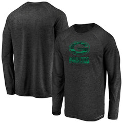 Fanatics Green Bay Packers Iconic Striated Dark Logo Raglan Long Sleeve T-Shirt Black