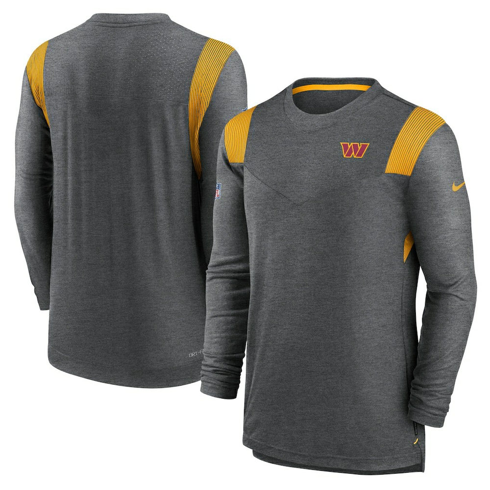 Nike Washington Commanders Player Performance Long Sleeve T-Shirt Heather Charcoal