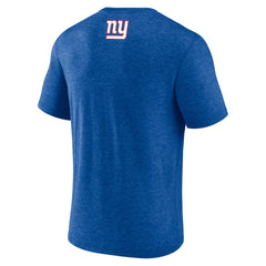 Fanatics New York Giants Tri-Blend Helmet End Around T-Shirt Heather Royal