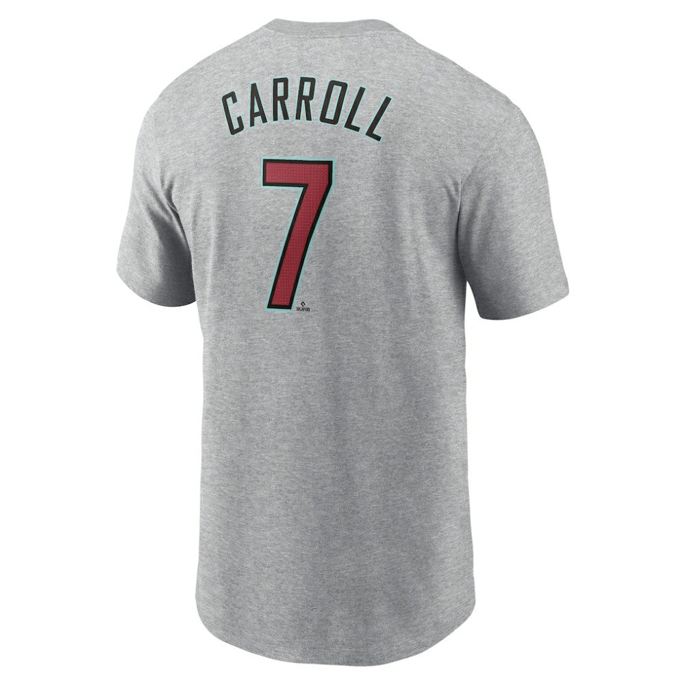 Corbin Carroll Arizona Diamondbacks Nike Fuse Name & Number T-Shirt - Heather Gray - Nike Online