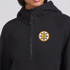 Boston Bruins lululemon Women's Scuba Oversized Half-Zip Hoodie - Black - NHL 202168468