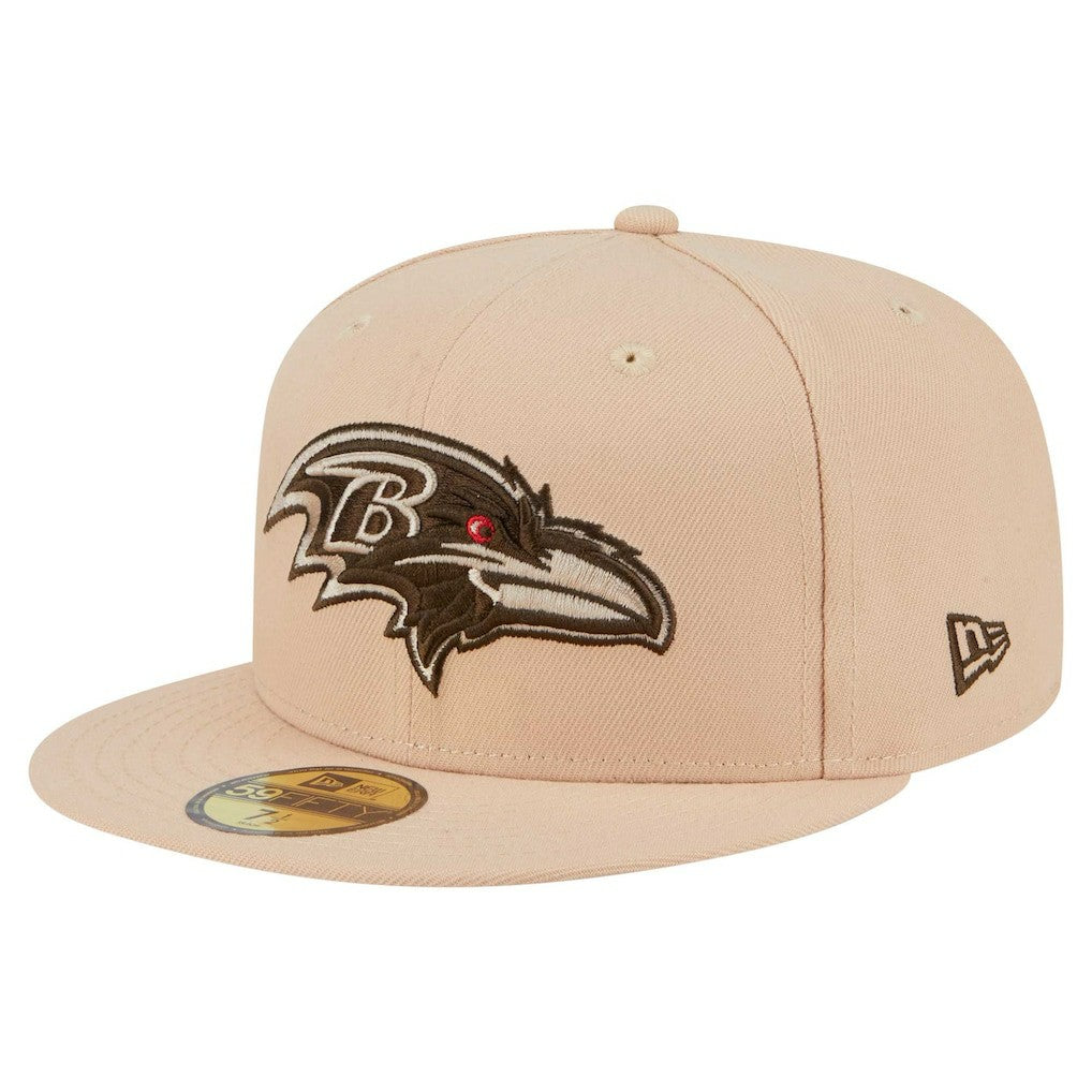 Baltimore Ravens New Era Candied Pecan 59FIFTY Fitted Hat Tan