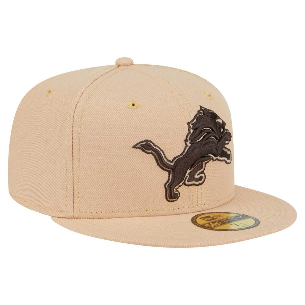 Detroit Lions New Era Candied Pecan 59FIFTY Fitted Hat Tan