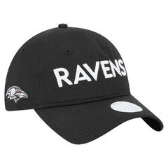 Baltimore Ravens New Era Women's Cece 9TWENTY Adjustable Hat Black