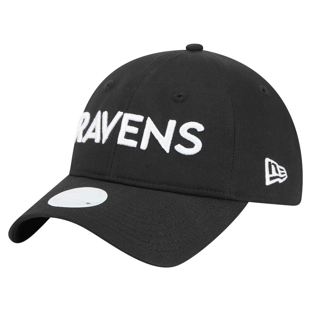 Baltimore Ravens New Era Women's Cece 9TWENTY Adjustable Hat Black