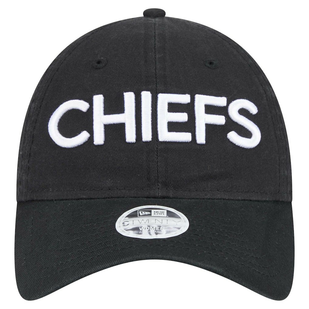 Kansas City Chiefs New Era Women's Cece 9TWENTY Adjustable Hat Black