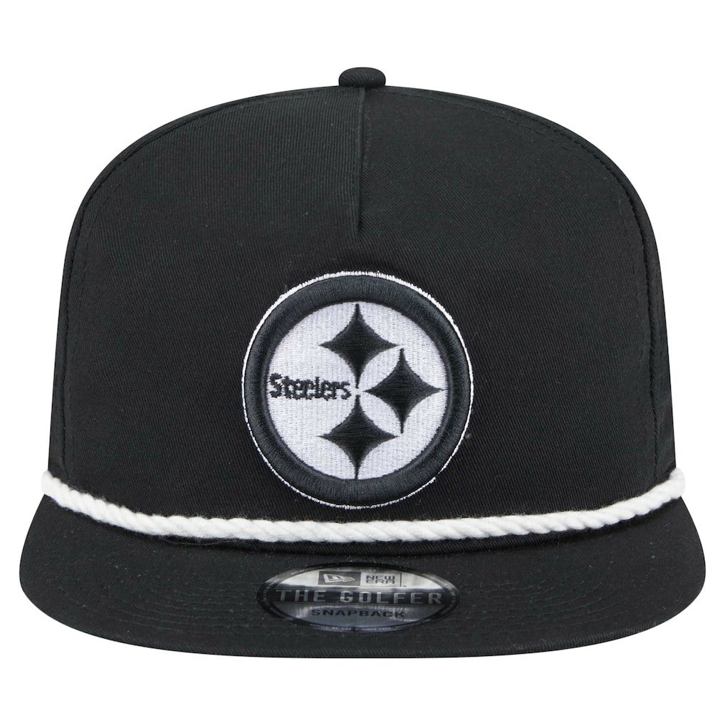 Pittsburgh Steelers New Era B-Dub Golfer Snapback Hat Black