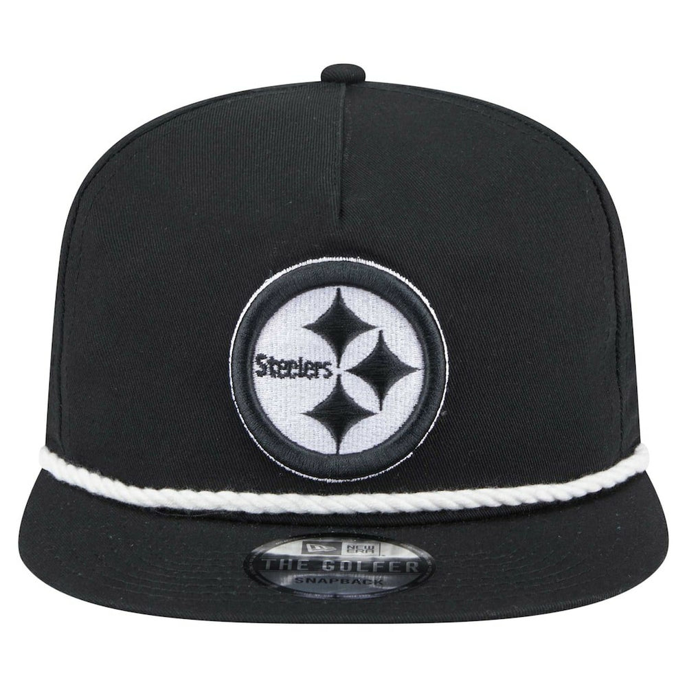 Pittsburgh Steelers New Era B-Dub Golfer Snapback Hat Black