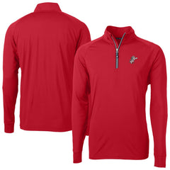 Cincinnati Reds Cutter & Buck Adapt Eco Knit Stretch Recycled Big & Tall Quarter-Zip Pullover Top - Red - MLB on Sale