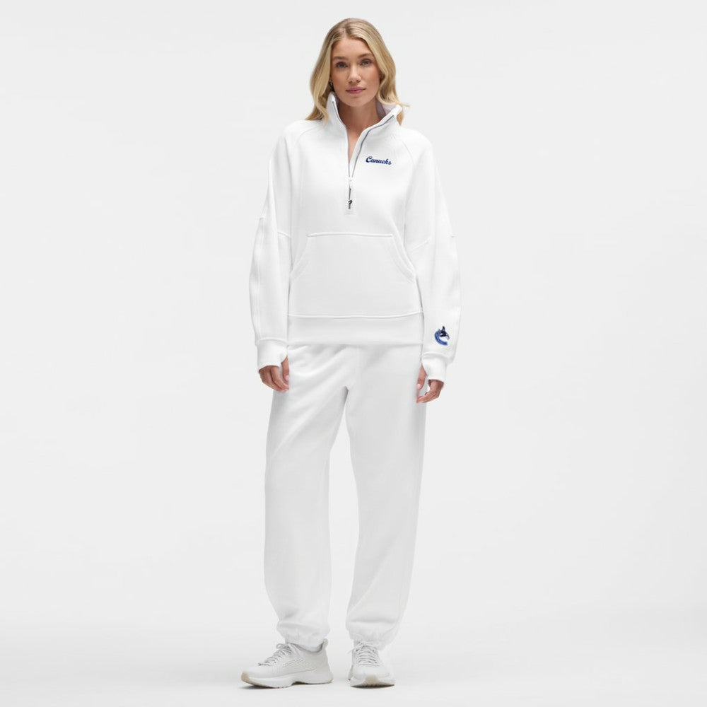 Vancouver Canucks lululemon Women's Scuba Oversized Half Zip Top - White - NHL 202171376