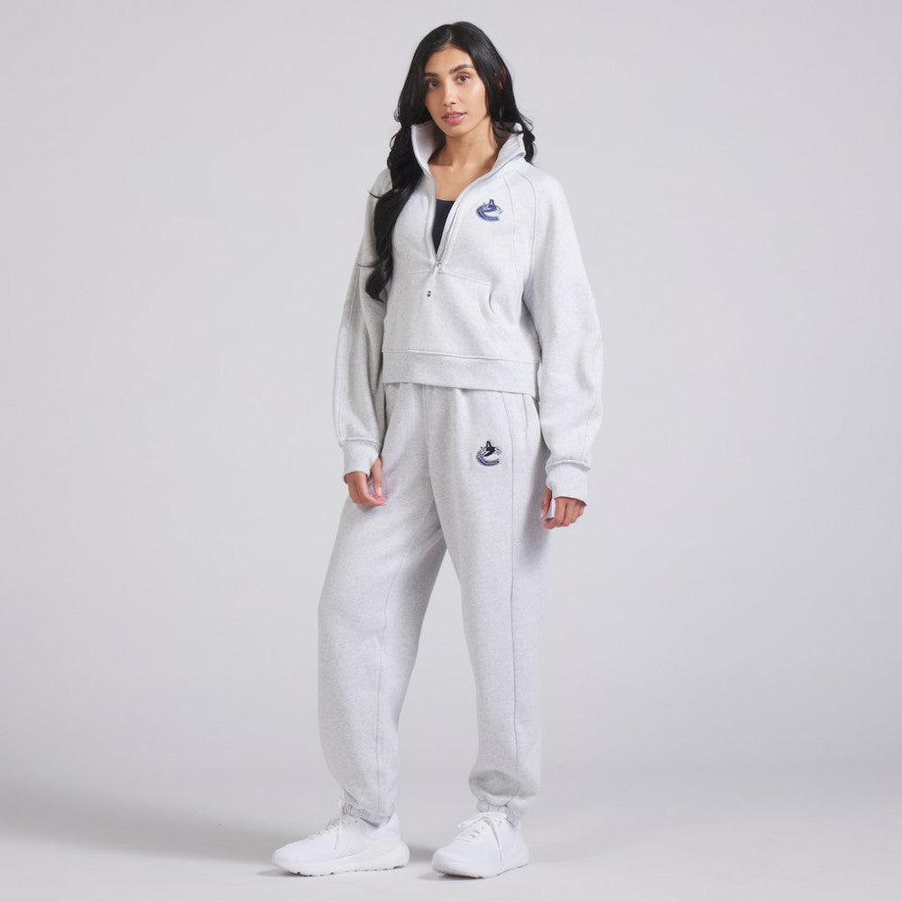 Vancouver Canucks lululemon Women's Scuba Oversized Half Zip Top - Heather Gray - NHL 202171378