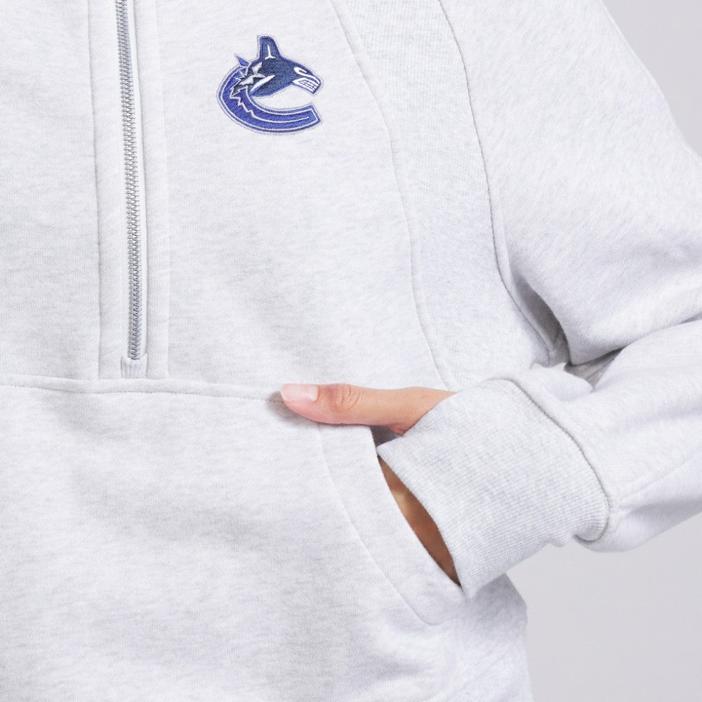 Vancouver Canucks lululemon Women's Scuba Oversized Half Zip Top - Heather Gray - NHL 202171378