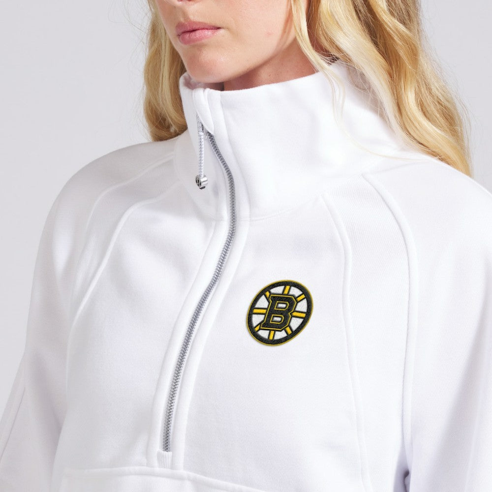 Boston Bruins lululemon Women's Scuba Oversized Half Zip Top - White - NHL 202171379