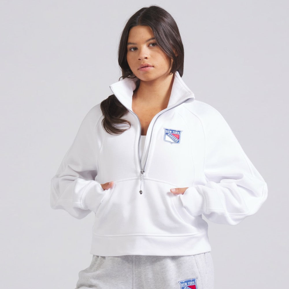 New York Rangers lululemon Women's Scuba Oversized Half Zip Top - White - NHL 202171384