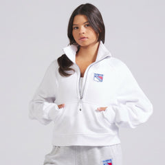 New York Rangers lululemon Women's Scuba Oversized Half Zip Top - White - NHL 202171384