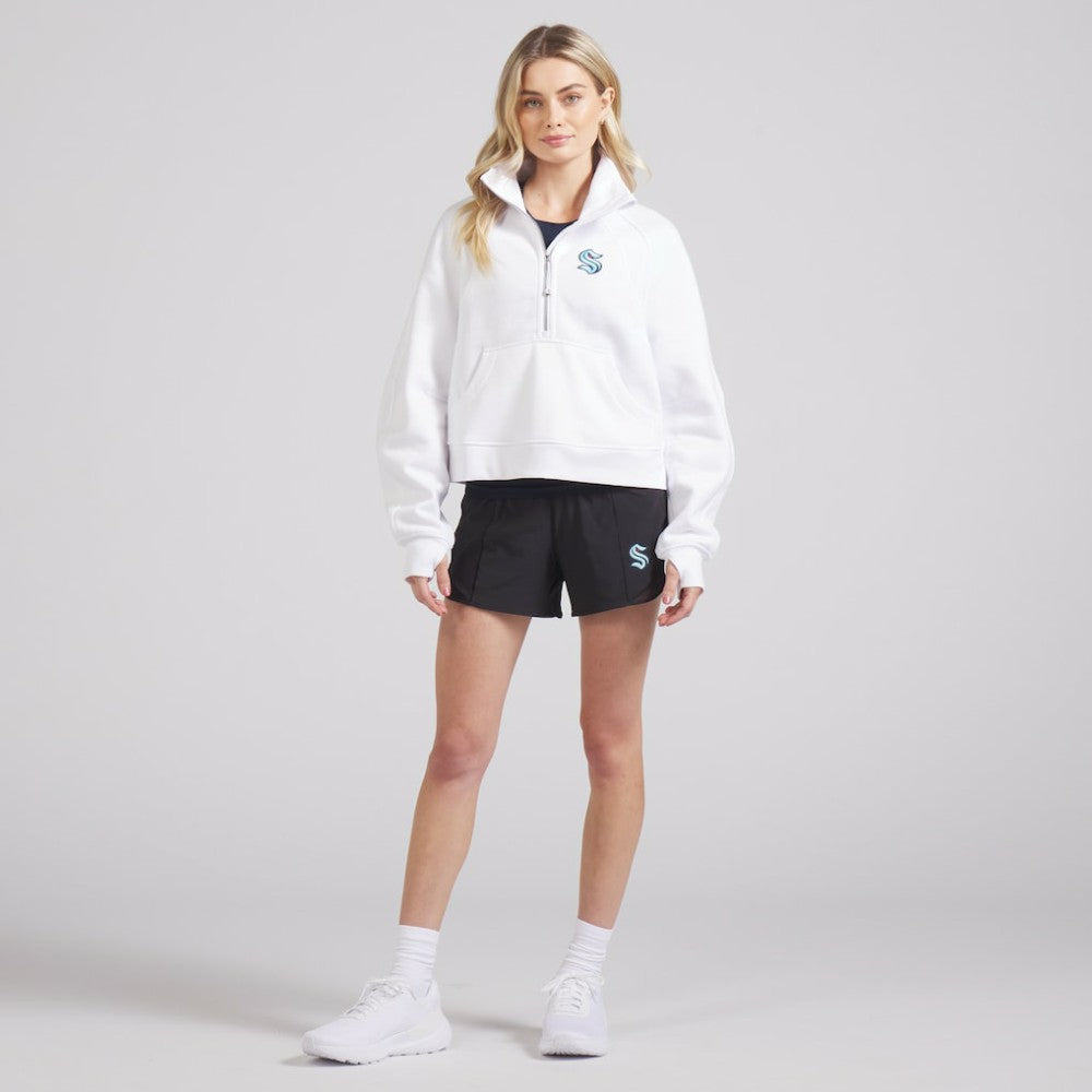 Seattle Kraken lululemon Women's Scuba Oversized Half Zip Top - White - NHL 202171385