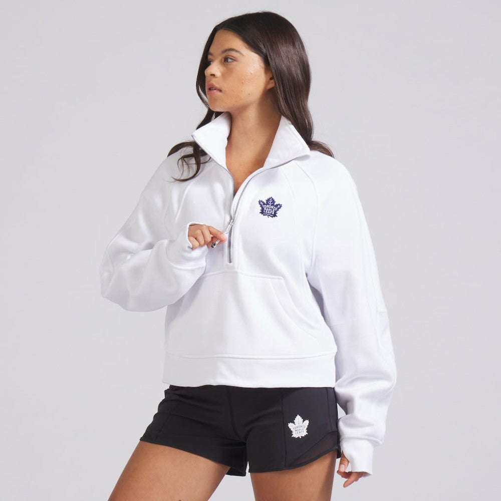 Toronto Maple Leafs lululemon Women's Scuba Oversized Half Zip Top - White - NHL 202171386