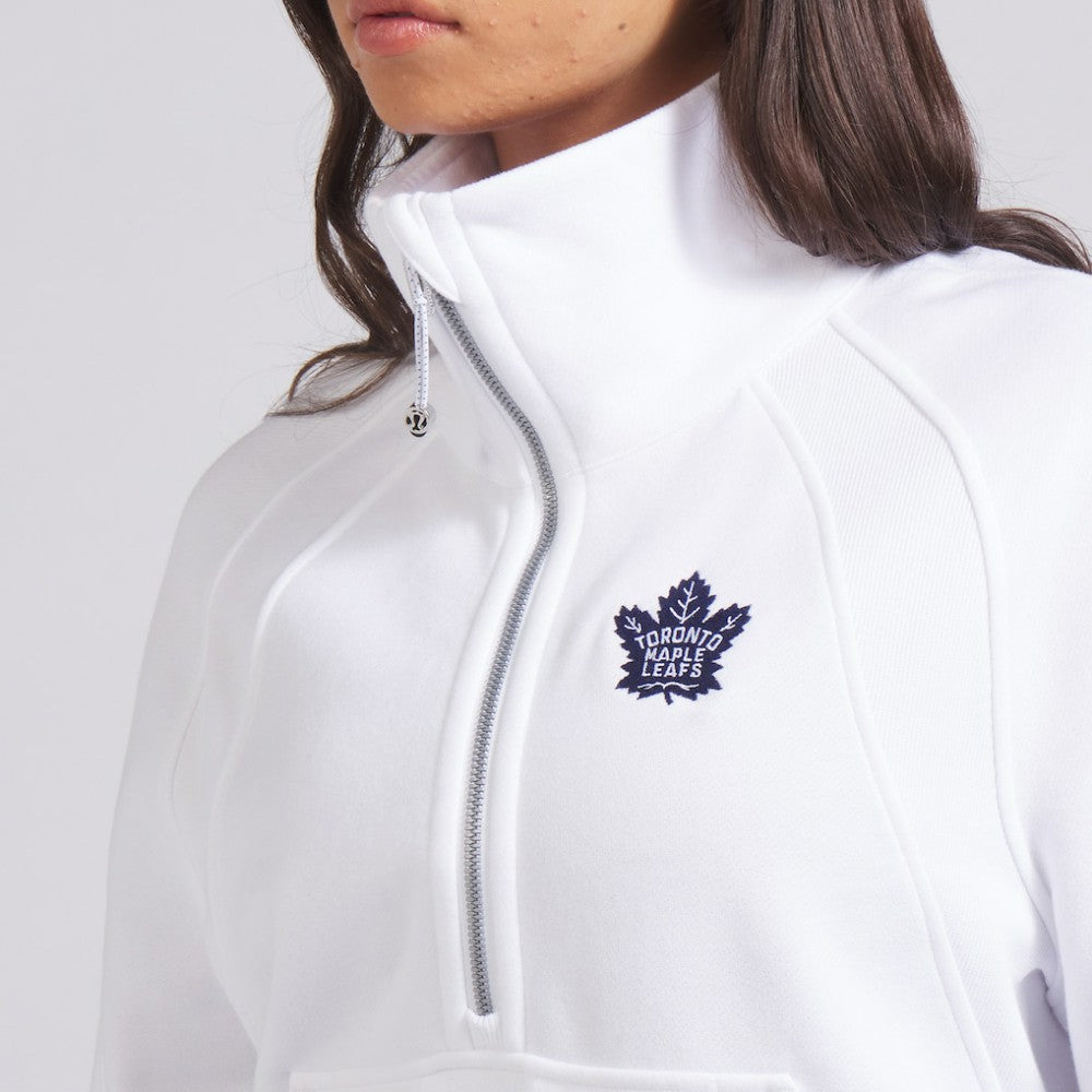 Toronto Maple Leafs lululemon Women's Scuba Oversized Half Zip Top - White - NHL 202171386