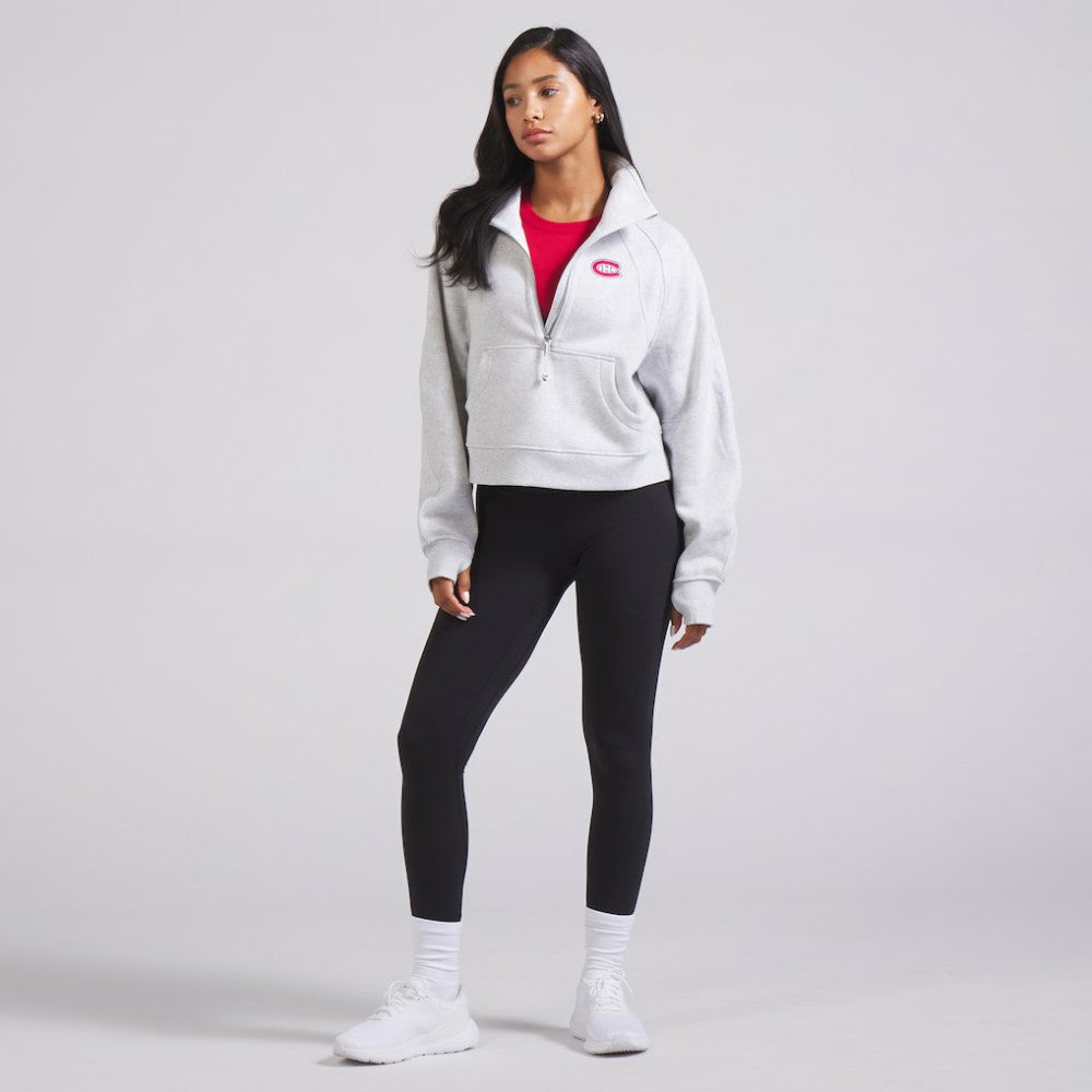 Montreal Canadiens lululemon Women's Scuba Oversized Half Zip Top - Heather Gray - NHL 202171389