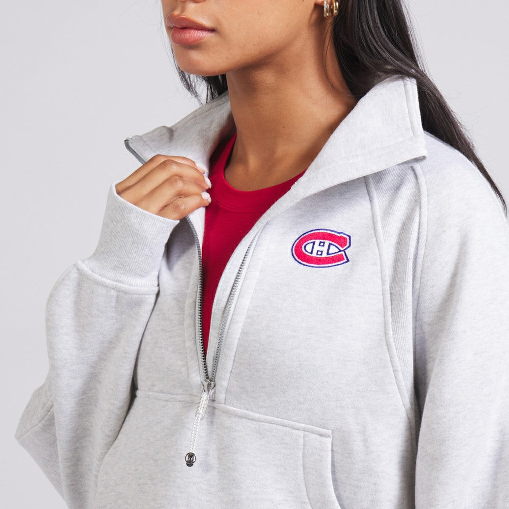 Montreal Canadiens lululemon Women's Scuba Oversized Half Zip Top - Heather Gray - NHL 202171389