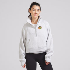 Chicago Blackhawks lululemon Women's Scuba Oversized Half Zip Top - Heather Gray - NHL 202171393