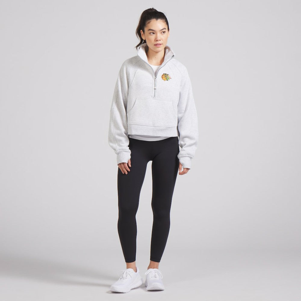 Chicago Blackhawks lululemon Women's Scuba Oversized Half Zip Top - Heather Gray - NHL 202171393