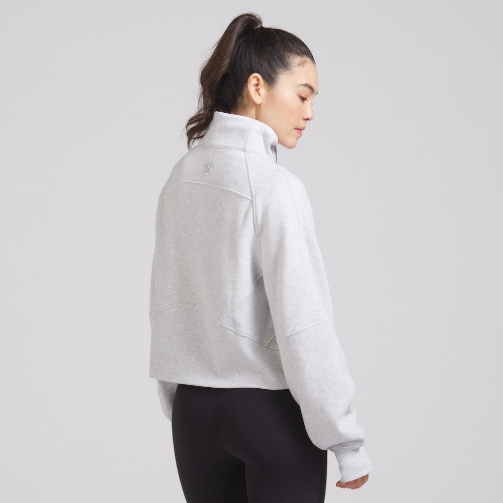 Chicago Blackhawks lululemon Women's Scuba Oversized Half Zip Top - Heather Gray - NHL 202171393
