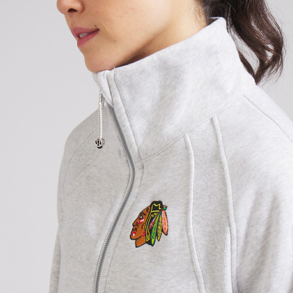 Chicago Blackhawks lululemon Women's Scuba Oversized Half Zip Top - Heather Gray - NHL 202171393