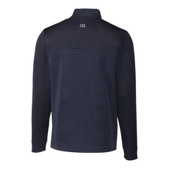 Detroit Tigers Cutter & Buck Big & Tall Traverse Stripe Stretch DryTec Quarter-Zip Top - Navy - MLB Sale