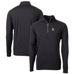 Los Angeles Dodgers Cutter & Buck Big & Tall Adapt Eco Knit Stretch Recycled Quarter-Zip Pullover Top - Black - MLB on Sale