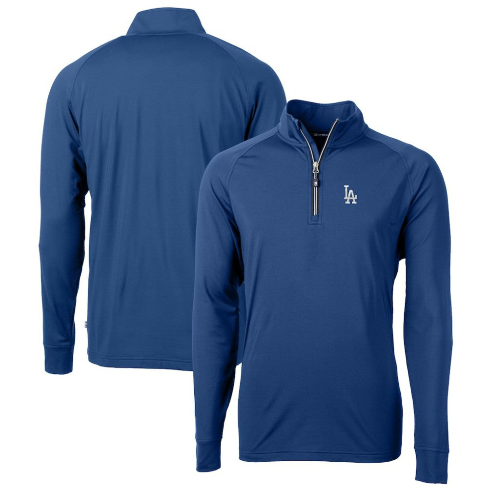 Los Angeles Dodgers Cutter & Buck Big & Tall Adapt Eco Knit Stretch Recycled Quarter-Zip Pullover Top - Blue - MLB Online