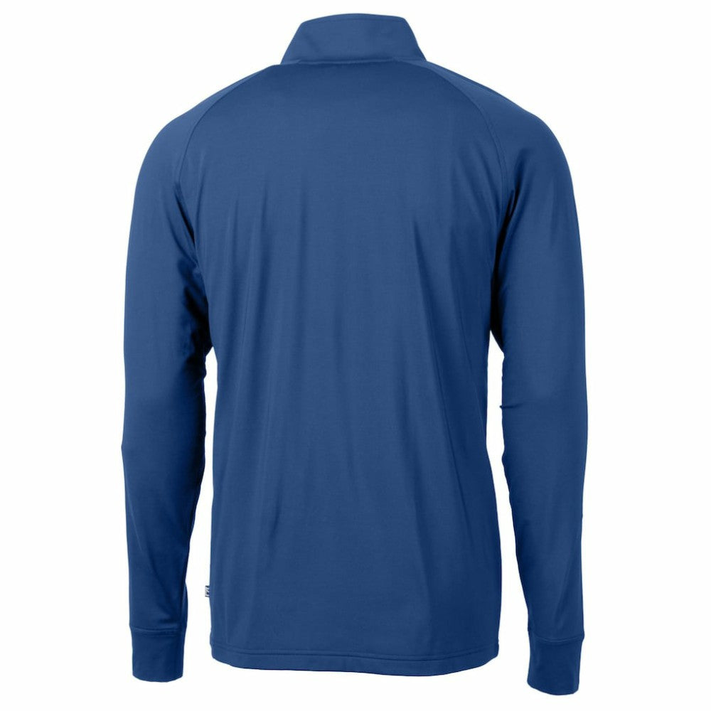 Chicago Cubs Cutter & Buck Big & Tall Adapt Eco Knit Stretch Recycled Quarter-Zip Pullover Top - Blue - MLB Online