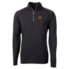Baltimore Orioles Cutter & Buck Big & Tall Adapt Eco Knit Stretch Recycled Quarter-Zip Pullover Top - Black - MLB Sale