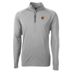Baltimore Orioles Cutter & Buck Big & Tall Adapt Eco Knit Stretch Recycled Quarter-Zip Pullover Top - Gray - MLB on Sale