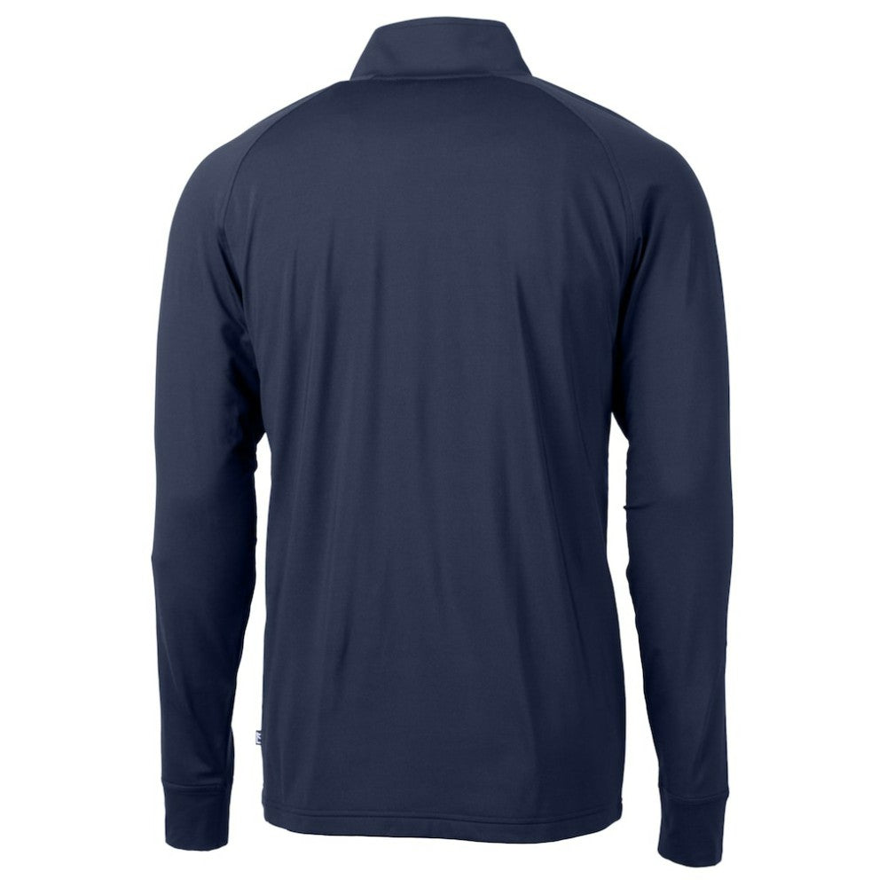 Chicago Cubs Cutter & Buck Big & Tall Adapt Eco Knit Stretch Recycled Quarter-Zip Pullover Top - Navy - MLB Sale