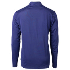 Kansas City Royals Cutter & Buck Virtue Eco Pique Micro Stripe Recycled Quarter-Zip Pullover Top - Royal - MLB Sale