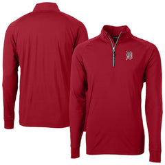 Detroit Tigers Cutter & Buck Patriotic Logo Adapt Eco Knit Stretch Recycled Quarter-Zip Pullover Top - Red - MLB Sale