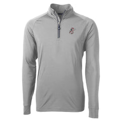 Cincinnati Reds Cutter & Buck Mr. Redlegs Adapt Eco Knit Stretch Recycled Quarter-Zip Pullover Top - Gray - MLB Online