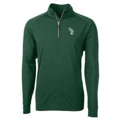 Athletics Cutter & Buck Stomper Adapt Eco Knit Stretch Recycled Quarter-Zip Pullover Top - Hunter Green - MLB Sale